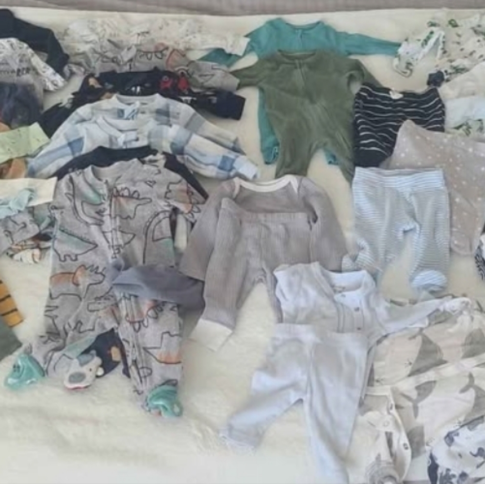 Carter's Kids Bodysuits - Blue, Green, Gray, White